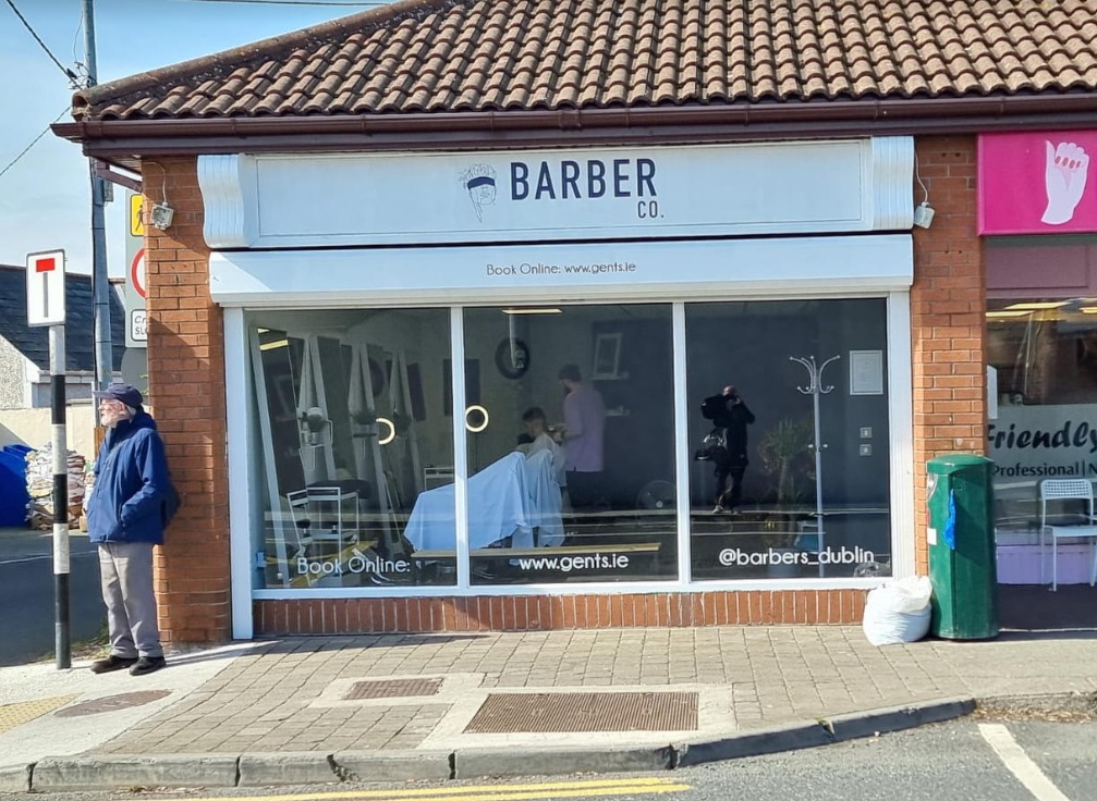 Barber Co. Portmarnock shopfront on Strand Road